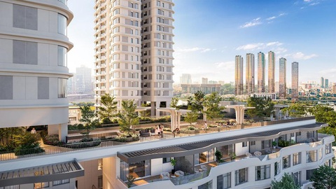 PTW Architects và Land Sculptor thổi hồn cho Thu Thiem Zeit River - Ảnh 3. Khối đế tầng 5 với khoảng xanh phủ ở mái, giúp cư dân hòa mình vào khung cảnh thiên nhiên tầng cao đặc sắc.