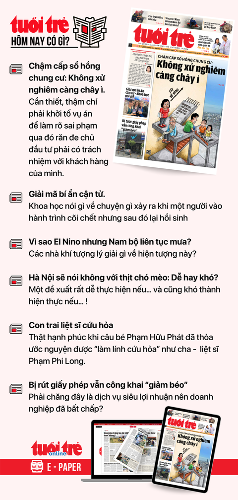 Tin tức sáng 7-7: Đề xuất thành lập Đại học Thống kê; Kéo dài niên hạn sử dụng phương tiện đường sắt - Ảnh 4. Tin tức chính trên Tuổi Trẻ nhật báo hôm nay 7-7. Để đọc Tuổi Trẻ báo in phiên bản E-paper, mời bạn đăng ký Tuổi Trẻ Sao TẠI ĐÂY.