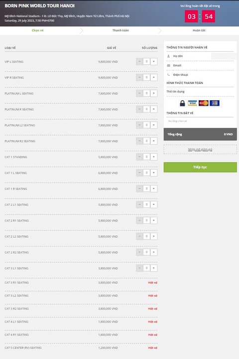 Tình trạng bán vé được thống kê trên Ticketbox sau 2 giờ mở bán