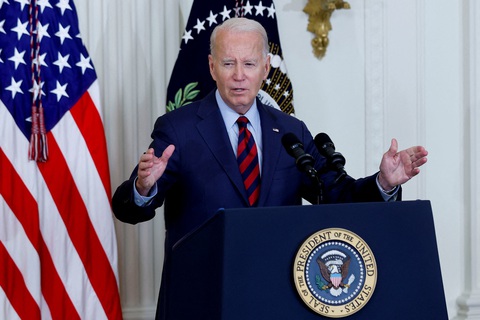 Tổng thống Biden giải thích việc Mỹ gửi bom chùm cho Ukraine - Ảnh 1. Tổng thống Mỹ Joe Biden - Ảnh: REUTERS