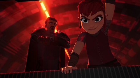 ‘Nimona’: Tình bạn giữa hai con người bị xã hội chối bỏ - Ảnh 3. Nimona truyền tải những thông điệp ý nghĩa về việc tôn trọng sự khác biệt của mỗi người - Ảnh: Netflix