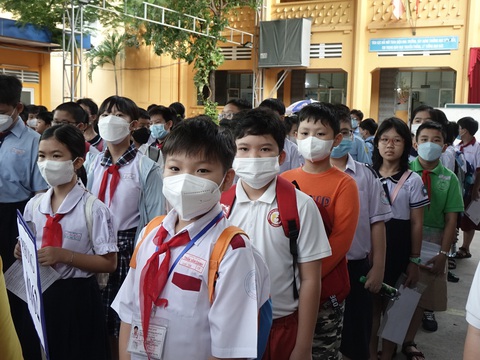 Đã có điểm thi vào lớp 6 ở TP.HCM - Ảnh 1. Học sinh thi vào lớp 6 ở TP.HCM ngày 4-7-2023 - Ảnh: NHƯ HÙNG