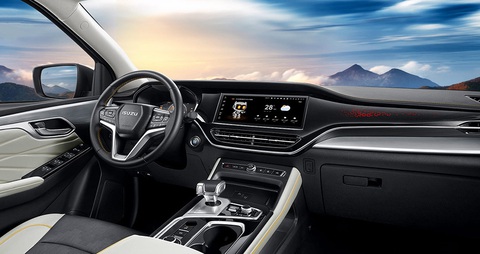 Isuzu D-Max ra mắt Trung Quốc với nội thất đỉnh cao khó tin - Ảnh 3. Nội thất Isuzu D-Max Trung Quốc hiện đại hơn hẳn bản Đông Nam Á với dàn màn hình khổ lớn tại táp lô - Ảnh: Isuzu