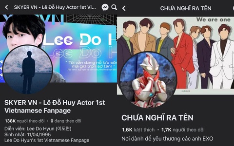 Fanpage fan Việt đổi tên ồ ạt: Châu Tinh Trì thành Châu Tinh Tinh, G-Dragon thành Chí Long - Ảnh 3. Tên fanpage độc, lạ dành cho diễn viên Lee Do Hyun, nhóm nhạc EXO - Ảnh chụp màn hình