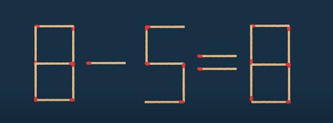 Thử tài IQ: Di chuyển một que diêm để 5+8=7+4 thành phép tính đúng - Ảnh 7. Thử tài IQ: Di chuyển một que diêm để 5+8=7+4 thành phép tính đúng - Ảnh 7.