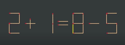 Thử tài IQ: Di chuyển một que diêm để 2+7=9-5 thành phép tính đúng - Ảnh 1.
