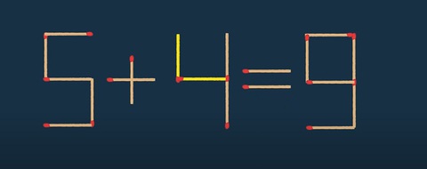 Thử tài IQ: Di chuyển một que diêm để 2+4=9-2 thành phép tính đúng - Ảnh 1.