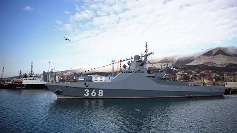 Nga lại tố Ukraine tấn công tàu thuộc Hạm đội Biển Đen bằng drone - Ảnh 1. Tàu tuần tra Vasily Bykov thuộc Hạm đội Biển Đen - Ảnh: RIA NOVOSTI