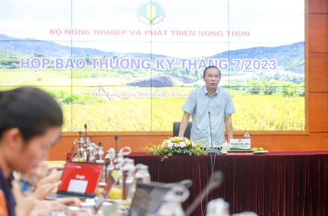 Cục trưởng cục Trồng trọt: Thời cơ xuất khẩu gạo, không tranh thủ sẽ bị lỡ - Ảnh 1. Thứ trưởng Phùng Đức Tiến cho biết cả năm 2023 dự kiến xuất khẩu 7,8 triệu tấn gạo - Ảnh: C.TUỆ