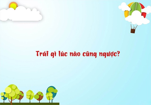Câu đố hack não: Trái gì lúc nào cũng ngược? - Ảnh 1. Câu đố hack não: Trái gì lúc nào cũng ngược? - Ảnh 1.