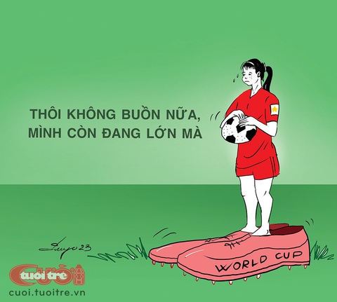 World Cup nữ: Thất bại để trưởng thành - Ảnh 1. World Cup nữ: Thất bại để trưởng thành - Tranh: Hùng Dingo