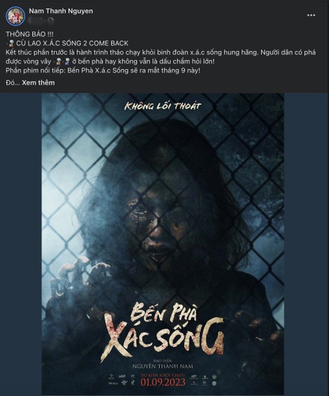 ‘Thảm hoạ’ màn ảnh mang tên ‘Cù lao xác sống’ comeback phần 2 - Ảnh 2. Đạo diễn Nguyễn Thành Nam công bố phần 2 của series phim về xác sống