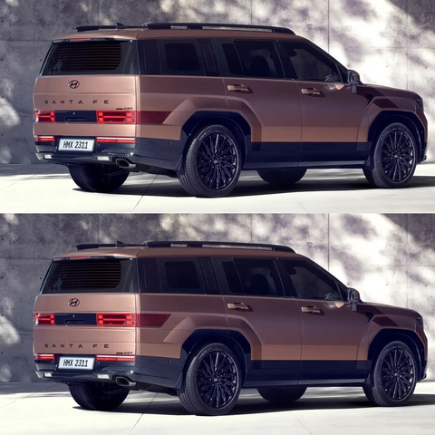 Sếp Hyundai cởi bỏ tranh cãi đèn hậu Santa Fe mới: 'Kiểu cũ không đủ thực dụng, cũng cũ quá rồi' - Ảnh 3. Nếu đèn hậu đặt đúng vị trí như những mẫu trước thì phía sau Hyundai Santa Fe 2024 trông sẽ như hình dưới - Ảnh: The Drive