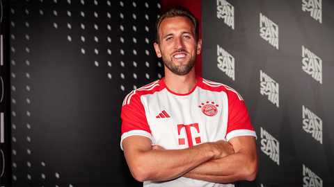 Bayern Munich chính thức công bố mua Harry Kane từ Tottenham - Ảnh 1. Hình ảnh Harry Kane trong màu áo Bayern Munich - Ảnh: FCB
