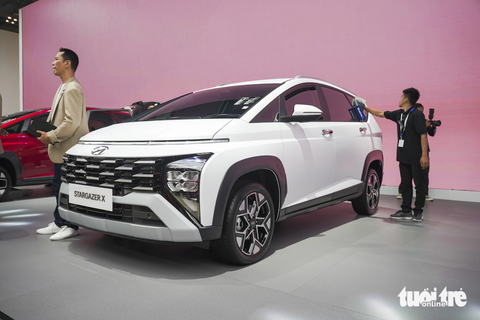 Hyundai Stargazer X chính thức chào sân - Ảnh 1. Hyundai Stargazer X tham dự triển lãm GIIAS 2023 - Ảnh: QUANG HƯNG