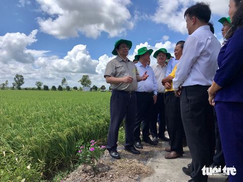 Thủ tướng Chính phủ yêu cầu tập trung xây dựng thương hiệu và vùng nguyên liệu lúa gạo - Ảnh 4. Dịp này, Thủ tướng cũng biểu dương tỉnh Đồng Tháp có những chuyển biến tốt về nông nghiệp, nông dân, nông thôn - Ảnh: ĐẶNG TUYẾT