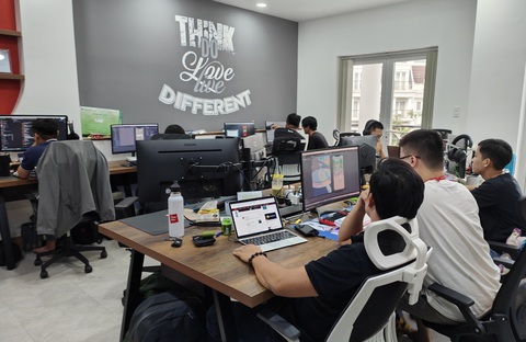 Một bộ phận làm việc tại Topebox theo phong cách thoải mái như ở nhà - Ảnh: ĐỨC THIỆN Một bộ phận làm việc tại Topebox theo phong cách thoải mái như ở nhà - Ảnh: ĐỨC THIỆN