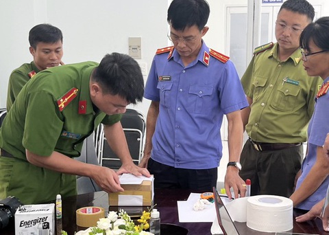 Khởi tố bốn người liên quan đến mua bán, tàng trữ, vận chuyển bốn quả trứng Vích ở Côn Đảo - Ảnh 2. Cơ quan chức năng niêm phong năm vật hình tròn mang đi giám định, kết quả có bốn vật là trứng vích - Ảnh: Cơ quan chức năng cung cấp