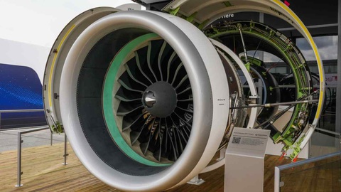 Một động cơ máy bay của Pratt & Whitney - Ảnh: BLOOMBERG Một động cơ máy bay của Pratt & Whitney - Ảnh: BLOOMBERG