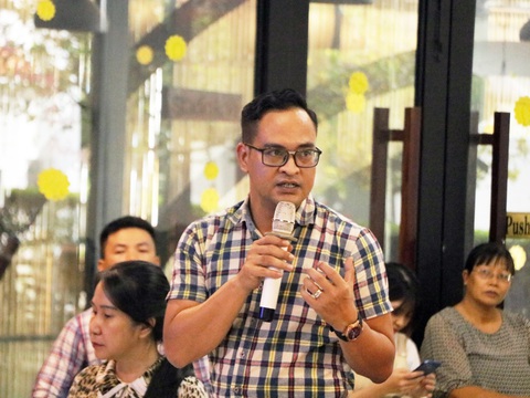 TP.HCM đề xuất hỗ trợ không hoàn lại cho dự án đổi mới sáng tạo - Ảnh 2. Ông Nguyễn Việt Đức nêu góp ý tại tọa đàm - Ảnh: TRỌNG NHÂN