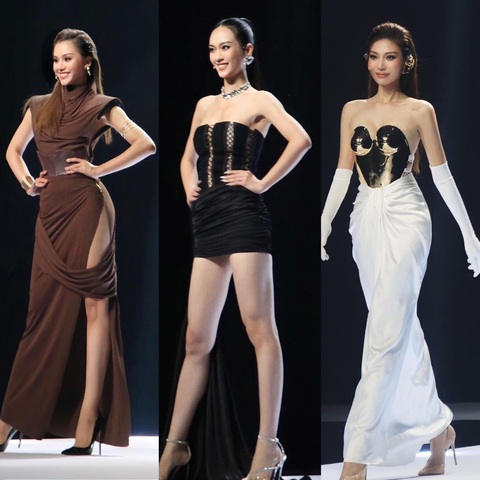 Từ trái qua: Người mẫu Lê Thu Trang, Vũ Thúy Quỳnh, Lê Thu Trang - Ảnh: BTC Từ trái qua: Người mẫu Lê Thu Trang, Vũ Thúy Quỳnh, Chúng Huyền Thanh tự tin trên sàn catwalk - Ảnh: BTC