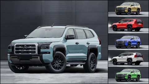 Mitsubishi Pajero Sport đời mới ra mắt vào 2025, có thể lấy tên đàn anh Pajero - Ảnh 3. Một cách tiếp cận về thiết kế khác cho Pajero Sport 2025 - Ảnh: Carbuzzy