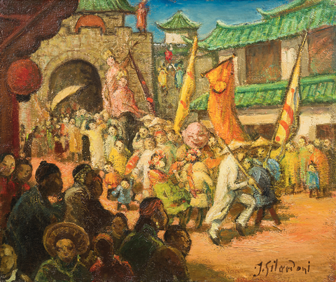 Joseph Gilardoni _ Procession à Cholon - Đám rước ở Chợ Lớn Joseph Gilardoni _ Procession à Cholon - Đám rước ở Chợ Lớn