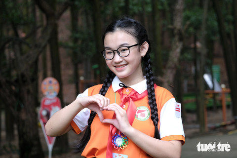 'Những cánh chim đầu đàn' chỉ huy Đội toàn quốc, ghi dấu tuổi Đội viên rực rỡ - Ảnh 1. Hoàng Trà My - gương mặt nổi bật của chỉ huy Đội toàn quốc - Ảnh: HÀ THANH