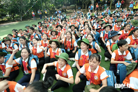 'Những cánh chim đầu đàn' chỉ huy Đội toàn quốc, ghi dấu tuổi Đội viên rực rỡ - Ảnh 2. Các chỉ huy Đội giỏi từ khắp mọi miền Tổ quốc quy tụ về thủ đô Hà Nội - Ảnh: HÀ THANH