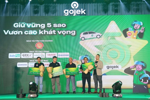Gojek Việt Nam vinh danh đối tác tài xế nhân dịp sinh nhật 5 tuổi - Ảnh 4. Gojek vinh danh các bác tài với chất lượng dịch vụ 5 sao và hoạt động tốt trên nền tảng