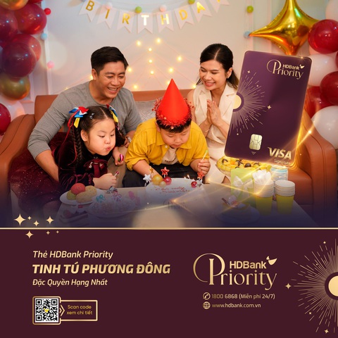 Nhận ‘mưa’ ưu đãi với thẻ tín dụng HDbank Priority – Tinh Tú Phương Đông - Ảnh 1. Nhận ‘mưa’ ưu đãi với thẻ tín dụng HDbank Priority - Ảnh: HDB