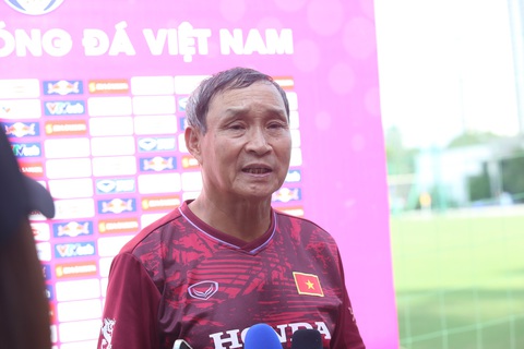 HLV Mai Đức Chung: 'Chúng tôi chuẩn bị tinh thần không có Huỳnh Như ở ASIAD' - Ảnh 1. HLV Mai Đức Chung trả lời phỏng vấn chiều 17-8 - Ảnh: ĐỨC KHUÊ