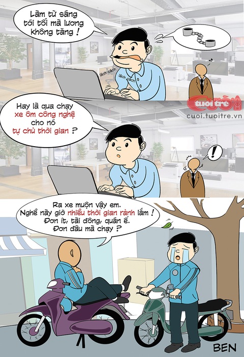 Dân công sở 'trải nghiệm' chạy xe ôm công nghệ - Ảnh 1. Dân công sở "trải nghiệm" chạy xe ôm công nghệ
