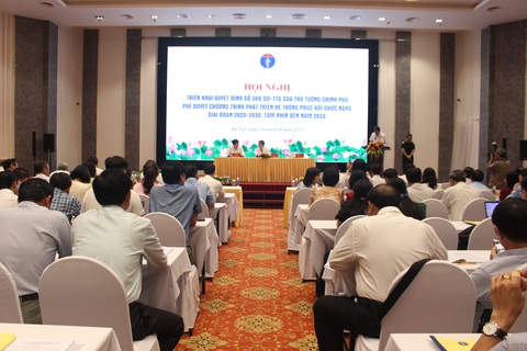 Toàn cảnh Hội nghị triển khai Chương trình triển khai hệ thống Phục hồi chức năng giai đoạn 2023-2030, tầm nhìn đến 2050 nagfy 18-8 - Ảnh: D.LIỄU Toàn cảnh hội nghị triển khai Chương trình phát triển hệ thống phục hồi chức năng giai đoạn 2023 - 2030, tầm nhìn đến 2050 ngày 18-8 - Ảnh: D.LIỄU