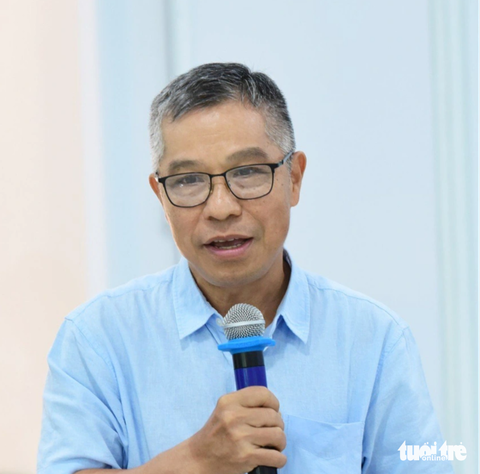 Anh Lê Nguyễn Minh Quang, Giám đốc đối ngoại Công ty Nam Long, chủ nhiệm gia đình Vì ngày mai phát triển báo Tuổi Trẻ - Ảnh: DUYÊN PHAN