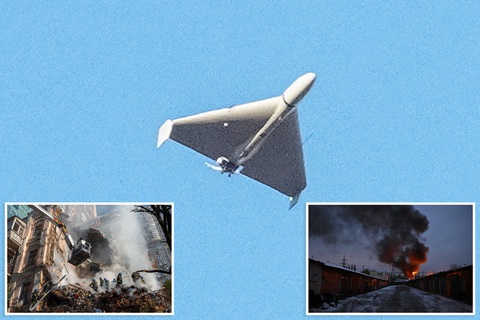 Nga, Ukraine tận dụng triệt để drone ra sao? - Ảnh 1. UAV cảm tử Nga sử dụng có nguồn gốc từ Iran - Ảnh chụp màn hình NYPost