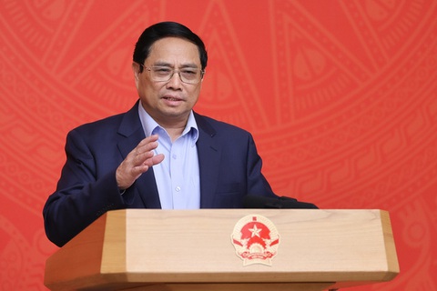 Quan hệ ngoại giao với 200 nước, đưa đất nước vào vị trí tối ưu trong cục diện quốc tế mới - Ảnh 1. Thủ tướng Phạm Minh Chính phát biểu tại phiên họp của Ban Chỉ đạo thực hiện đề án hội nhập quốc tế - Ảnh: VGP