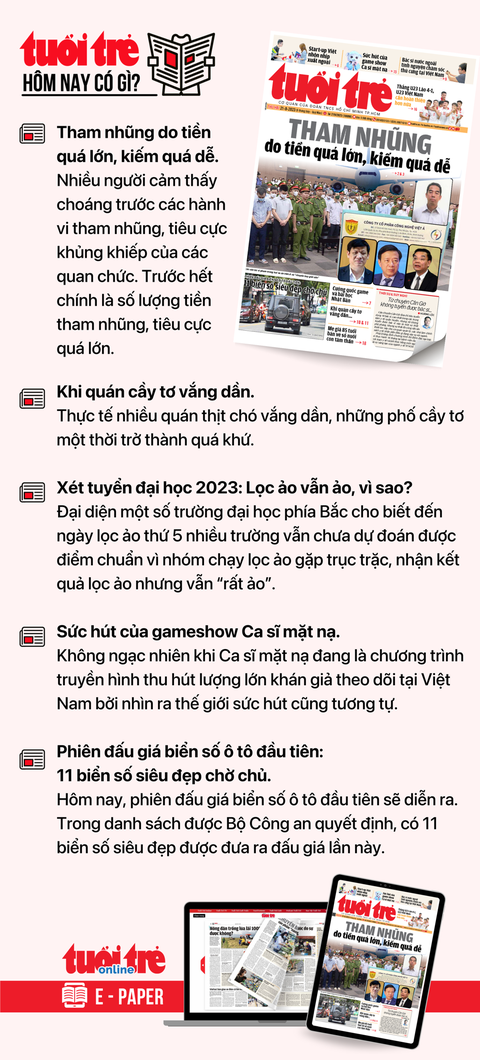 Tin tức đáng chú ý trên Tuổi Trẻ nhật báo ngày 21-8. Để đọc Tuổi Trẻ báo in phiên bản E-paper, mời bạn đăng ký Tuổi Trẻ Sao TẠI ĐÂY