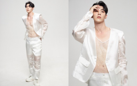 Tranh cãi thi Vietnam Idol nhưng tiêu chí The Face? - Ảnh 3. Dương Thành Đạt diện vest trắng, áo lưới cùng ngoại hình "đẹp tựa nam thần" tại tập 7 Vietnam Idol - Ảnh: Fanpage Vietnam Idol