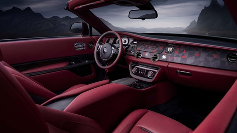 Rolls-Royce Droptail chào sân: Sản lượng siêu giới hạn, tranh danh hiệu xe đắt nhất thế giới - Ảnh 4. Họa tiết hình cánh hoa rơi độc quyền tạo thành nhờ hãng kết hợp và bố trí tài tình các mảnh ghép từ gỗ - Ảnh: Rolls-Royce