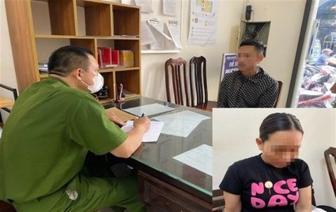 Triệt phá đường dây mua bán thận tiền tỉ ngay tại Hà Nội - Ảnh 1. Công an tạm giữ hình sự, lấy lời khai 2 nghi phạm trong đường dây mua bán thận - Ảnh: CACC