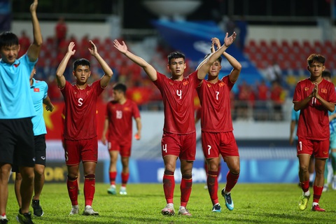 Thắng Philippines 1-0, Việt Nam vào bán kết giải U23 Đông Nam Á - Ảnh 1. U23 Việt Nam đã thắng 1-0 trước U23 Philippines - Ảnh: H.TÙNG