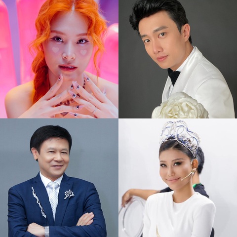 Từ trái sang: Đông Nhi, Quốc Trường, Thái Châu, Thạch Thu Thảo - Ảnh: Facebook nghệ sĩ Từ trái sang: Đông Nhi, Quốc Trường, Thái Châu, Thạch Thu Thảo - Ảnh: Facebook nghệ sĩ