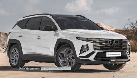 Dự đoán thiết kế Hyundai Tucson facelift - Ảnh 1. Dự đoán thiết kế Hyundai Tucson 2024 - Ảnh: NYMammoth