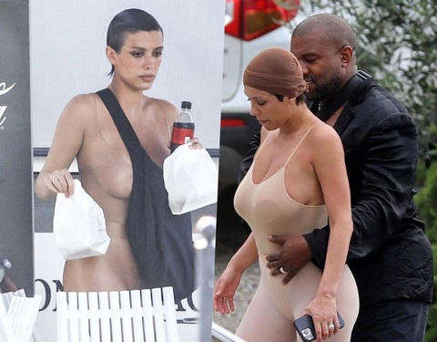 Rapper Kanye West và vợ làm trò lố: Trời không mưa vẫn mặc áo mưa- Ảnh 5. Công chúng tức nổ mắt vì màn khoe cơ thể của vợ mới Kanye West