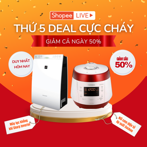 Vào khung 12H30 đến 13H trưa nay, chị em nhớ vào Shopee Live để rinh bộ đôi trợ thủ này về nhà, giúp tiết kiệm tối đa thời gian dọn dẹp cũng như bếp núc nhé! Vào khung 12H30 đến 13H trưa nay, chị em nhớ vào Shopee Live để rinh bộ đôi trợ thủ này về nhà, giúp tiết kiệm tối đa thời gian dọn dẹp cũng như bếp núc nhé!