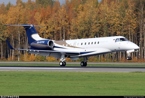 Máy bay nghi chở ông trùm Wagner là loại nào, an toàn ra sao? - Ảnh 1. Máy bay phản lực thương gia Embraer Legacy 600, số hiệu RA-02795 thuộc sở hữu của Wagner từ tháng 9-2020 - Ảnh: Jet Photos