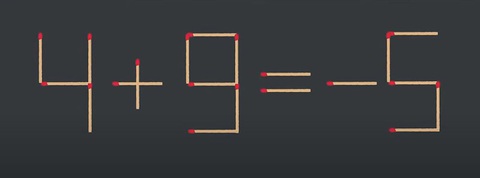 Thử tài IQ: Di chuyển một que diêm để 7+2=3-4 thành phép tính đúng - Ảnh 7. Thử tài IQ: Di chuyển một que diêm để 7+2=3-4 thành phép tính đúng - Ảnh 7.