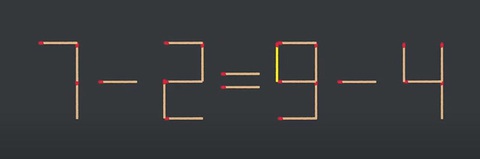 Thử tài IQ: Di chuyển một que diêm để 7+2=3-4 thành phép tính đúng - Ảnh 1.