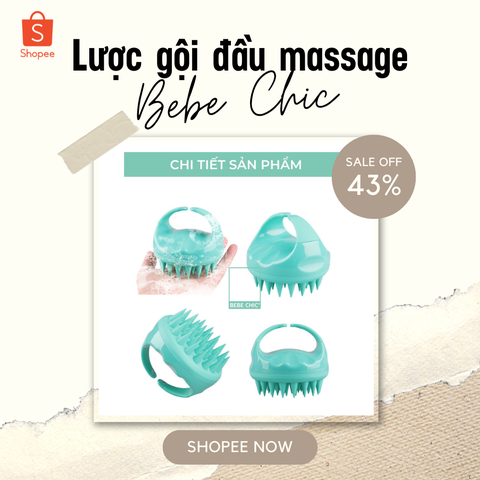 Sắm chiếc lược gội đầu Massage Hair Scalp Massager Brush BEBECHIC giá chỉ hơn 80.000 đồng, bạn có ngay trải nghiệm làm sạch sâu mái tóc một cách thoải mái nhất! Sắm chiếc lược gội đầu Massage Hair Scalp Massager Brush BEBECHIC giá chỉ hơn 80.000 đồng, bạn có ngay trải nghiệm làm sạch sâu mái tóc một cách thoải mái nhất!